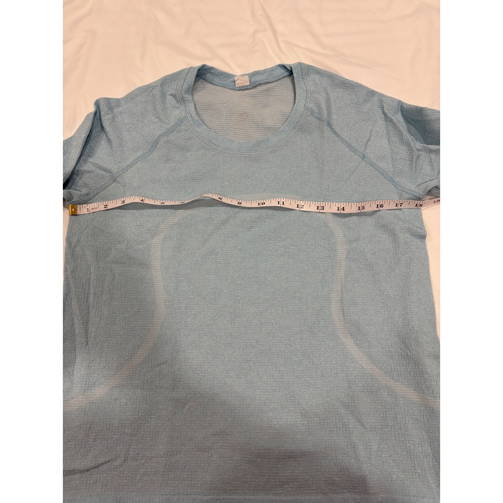 Lululemon‎ Swiftly Tech Long Sleeve 2.0 Race Length Sparkle Blue Water Shine 10 - Picture 7 of 7